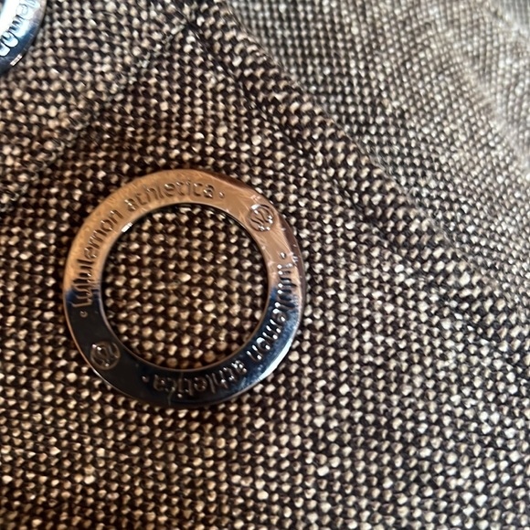 Lululemon brown tweed Jacket w/ funnel collar - Picture 3 of 11